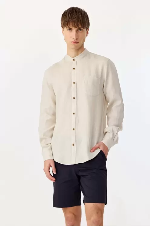 Ls Mao Linen Shirt