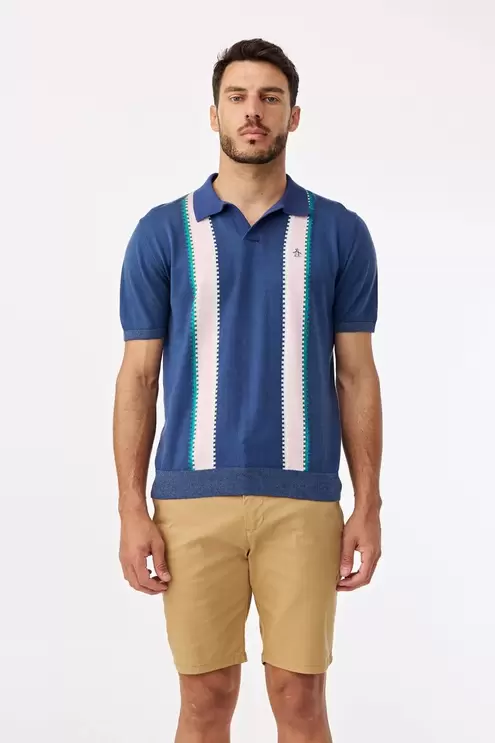 Ss Knitted Vertical Polo