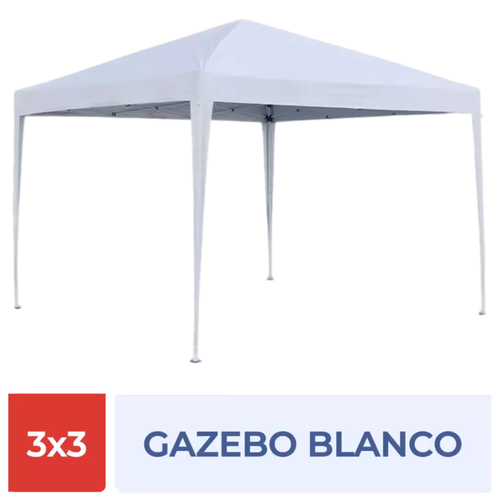 Gazebo 3x3Mts Poliester Blanco Ac