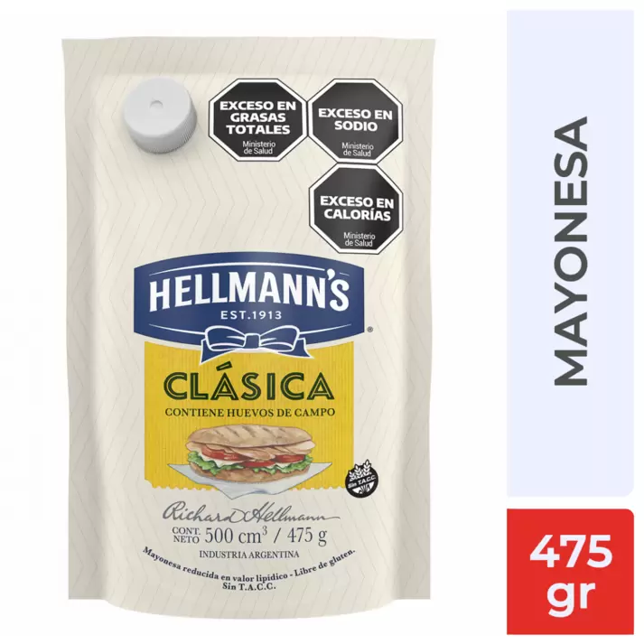 Mayonesa Hellmann's Clásica Doypack 475 g