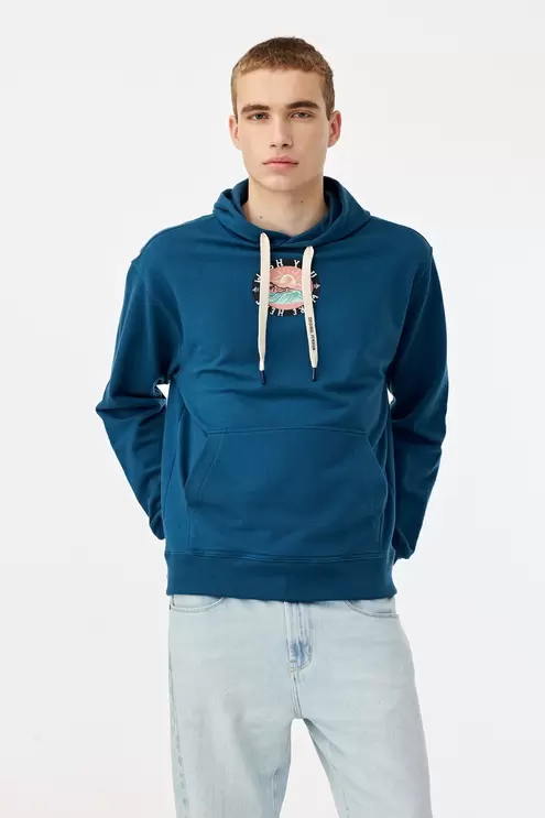 Ls Circle Logo Print Hoody