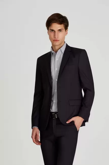 Traje SS100 liso ultra entallado gris oscuro