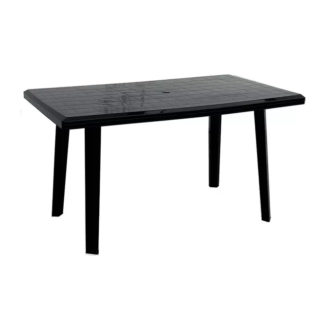 mesa rectangular negra 140x80