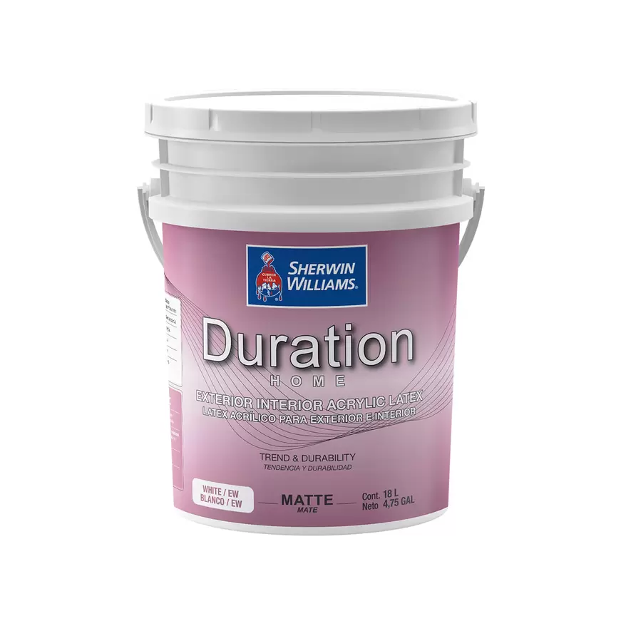 Látex Interior / Exterior Duration Home Mate Blanco 18 Litros