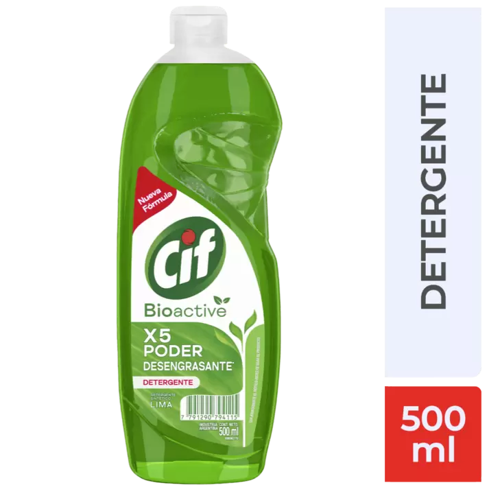 Detergente Concentrado CIF Active Gel Limón Verde 500 ml