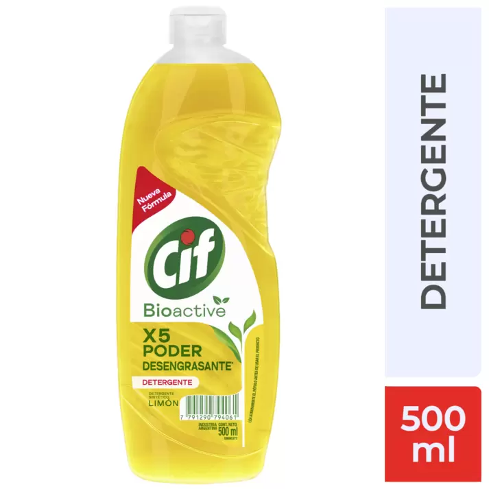 Detergente Concentrado CIF Active Gel Limón 500 ml