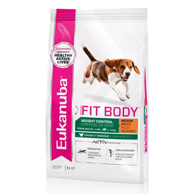 Alimento Eukanuba Fit Body para Perro Adulto Raza Mediana