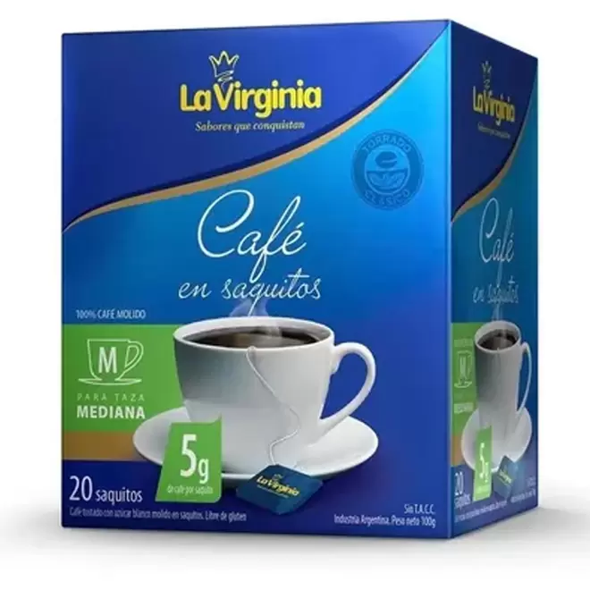 Cafe La Virginia en Saquito 20un x5gr