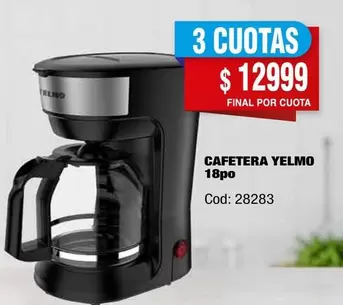 Yelmo - CAFETERA 18po Cod: 28283