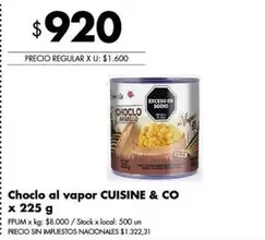 X$ - Choclo al vapor