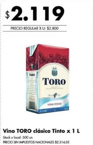 Toro - Vino TORO clásico Tinto
