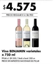 Benjamin - Vino varietales