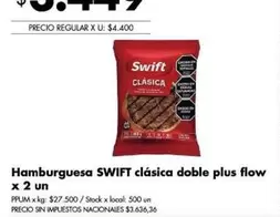 Swift - Hamburguesa clásica doble plus flow