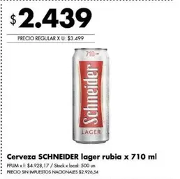 Schneider - Cerveza lager rubia