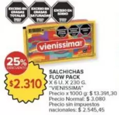 Vienissima - SALCHICHAS FLOW PACK