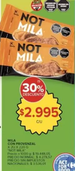 X$ - NOT MILA CON PROVENZAL