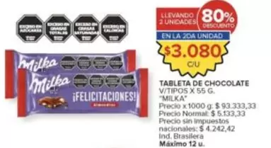 Milka - TABLETA DE CHOCOLATE