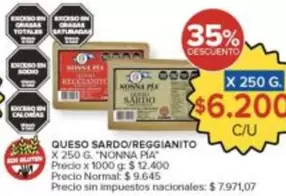 X$ - QUESO SARDO/REGGIANITO