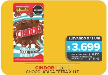 Cindor -  Leche Chocolateada Tetra