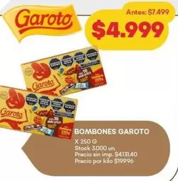 Garoto - BOMBONES GAROTO