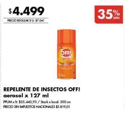 Off - REPELENTE DE INSECTOS
