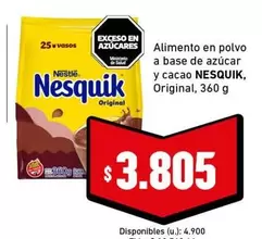 Nesquik - Alimento en polvo a base de azúcar y cacao