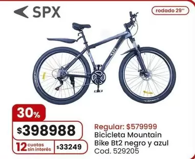 Negro - Bicicleta Mountain Bike Bt2 negro y azul Cod. 529205