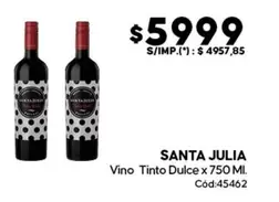 Santa Julia - Vino Tinto Dulce