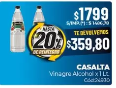 Casalta - Vinagre Alcohol x 1 Lt.