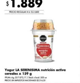 X$ - Yogur nutricion activa cereales