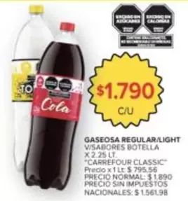 Carrefour - Gaseosa Regular/Light