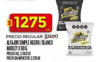 X$ - ALFAJOR SIMPLE NEGRO / BLANCO