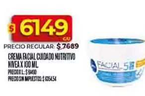 Nivea - CREMA FACIAL CUIDADO NUTRITIVO