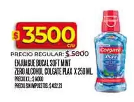 Colgate - ENJUAGUE BUCAL SOFT MINT ZERO ALCOHOL
