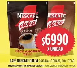 Nescafé - CAFÉ DOLCA ORIGINAL O SUAVE