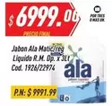 Ala - Jabón Matic/reg Líquido R.M. Dp. x 3Lt Cod. 1926/22974