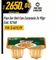Ser - Flan Deli Con Caramelo 2x 95gr Cod. 52160