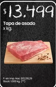 X$ - Tapa de asado