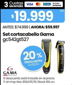 GAMA - Set cortacabello gc542gt527