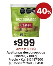 Castell - Aceitunas descascarozadas