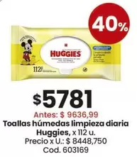 Huggies - Toallas húmedas limpieza diaria