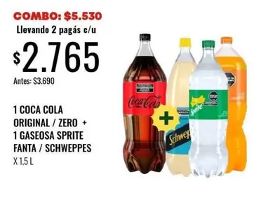 Coca cola - COCA COLA ORIGINAL / ZERO + GASEOSA SPRITE FANTA / SCHWEPPES