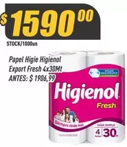 Higienol - Papel Higienico Export Fresh