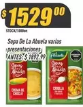 Alicante - Sopa De La Abuela varias presentaciones