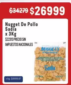 Sadia - Nugget De Pollo x 3Kg