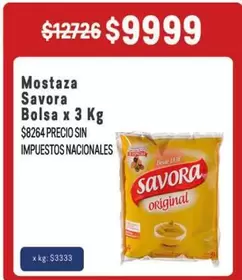 Savora - Mostaza Bolsa
