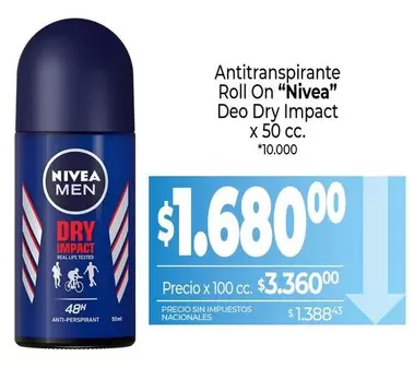 Nivea - Deo Dry Impact Roll On