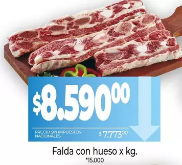 X$ - Falda con hueso