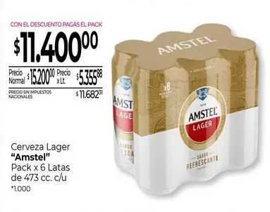 Amstel - Cerveza Lager