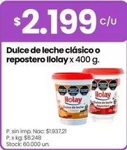 X$ - Dulce de leche clásico o repostero
